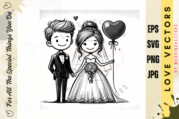 C3719: Elegant Wedding Vectors for Timeless Romance