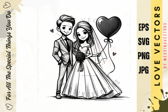 C3837: Capturing Elegance in Wedding and Love Vectors