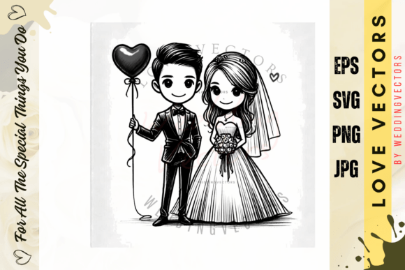 C3888: Where Wedding Elegance Meets Modern Vector Art