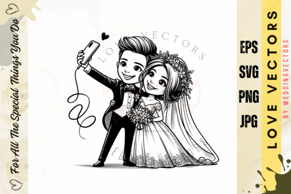 Celebrating Romance: The C3246 Wedding Vector Illustration