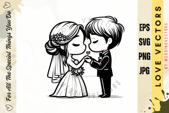 Celebrating Union: The C3605 Minimalist Wedding Emblem