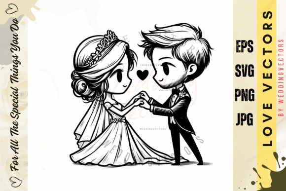 Designing with Romance: A Guide to Wedding Couple and Love Vectors