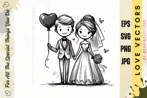 Elegant Romance: The C3904 Love Vectors Collection