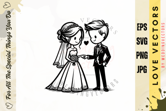 The Art of Romance: Exploring the Wedding Couple and Love Vectors - C3702