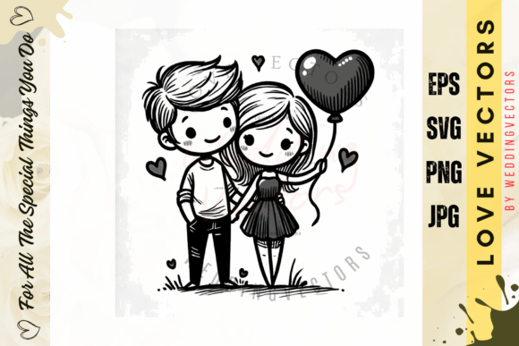Wedding Couple and Love Vectors - C2702: Timeless Elegance