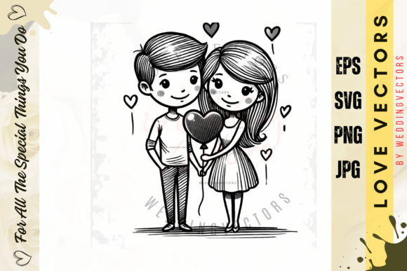 Wedding Couple and Love Vectors: The C2700 Graphic Set